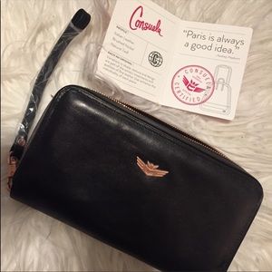Consuela Black Leather Wallet
